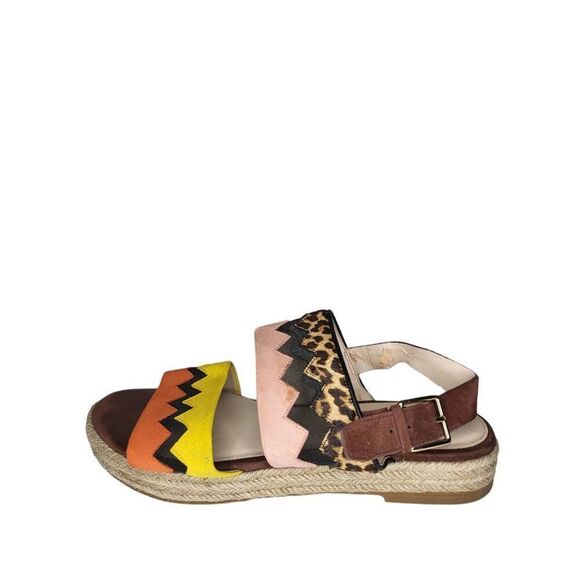 Cole Haan Cloudfeel Espadrille Sandals Women Sz 8‎ b Flat Multicolor Soutwestern - Picture 1 of 6